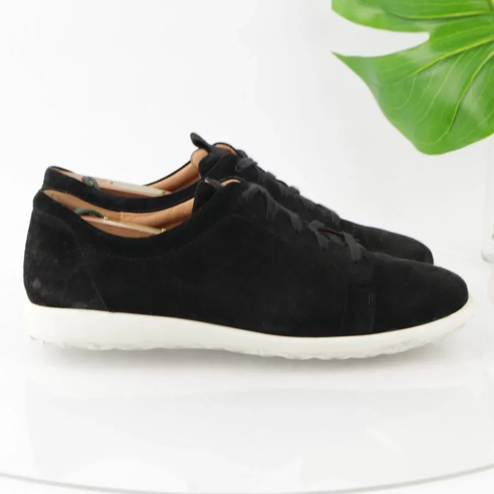 Ganter Womens Gabby Lace Up Shoe Size 10.5 G Black Suede Low Top Comfort Sneaker